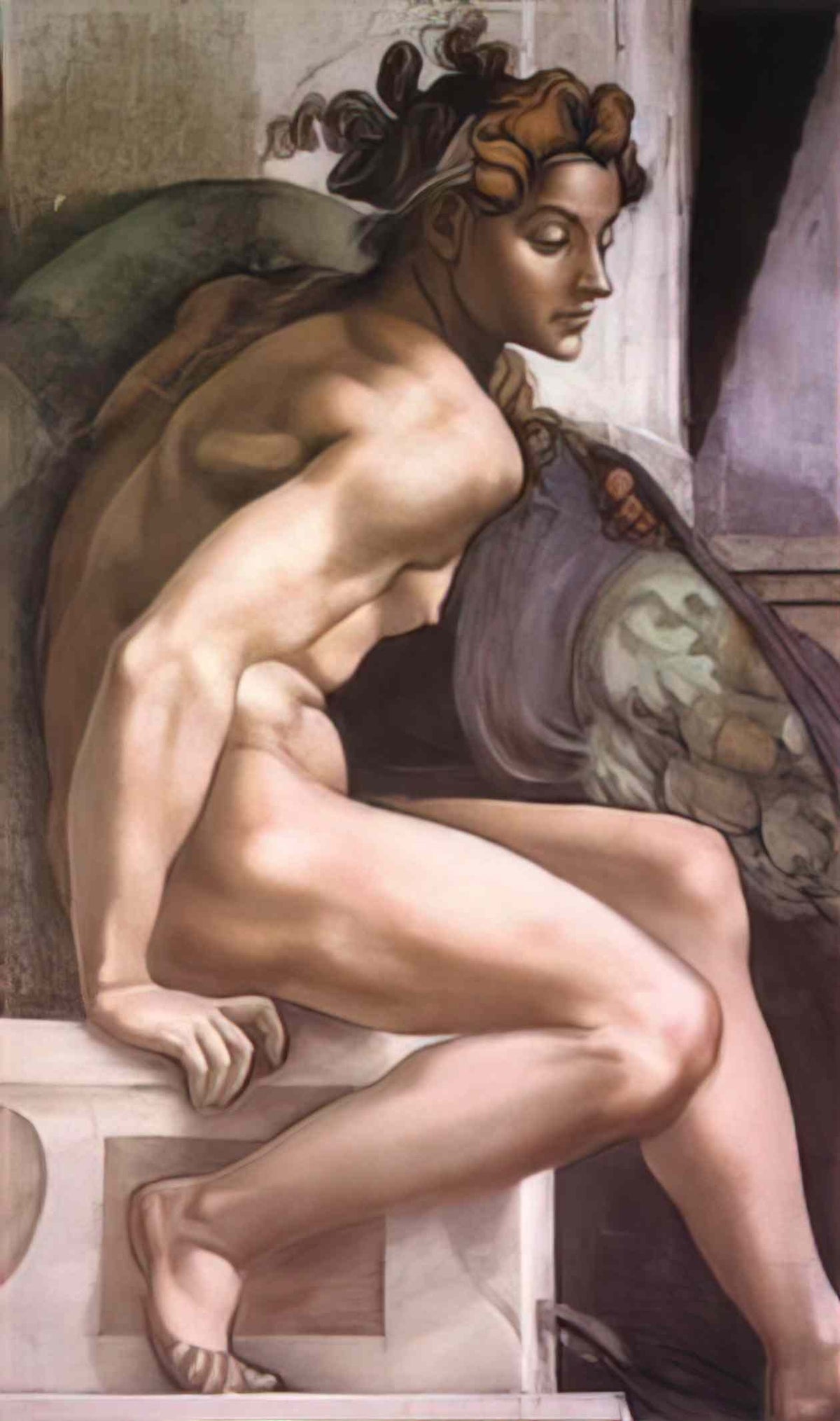 Michelangelo ignudo Art A4 Photo Print