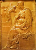 Michelangelo madonna of the stairs Art A4 Photo Print