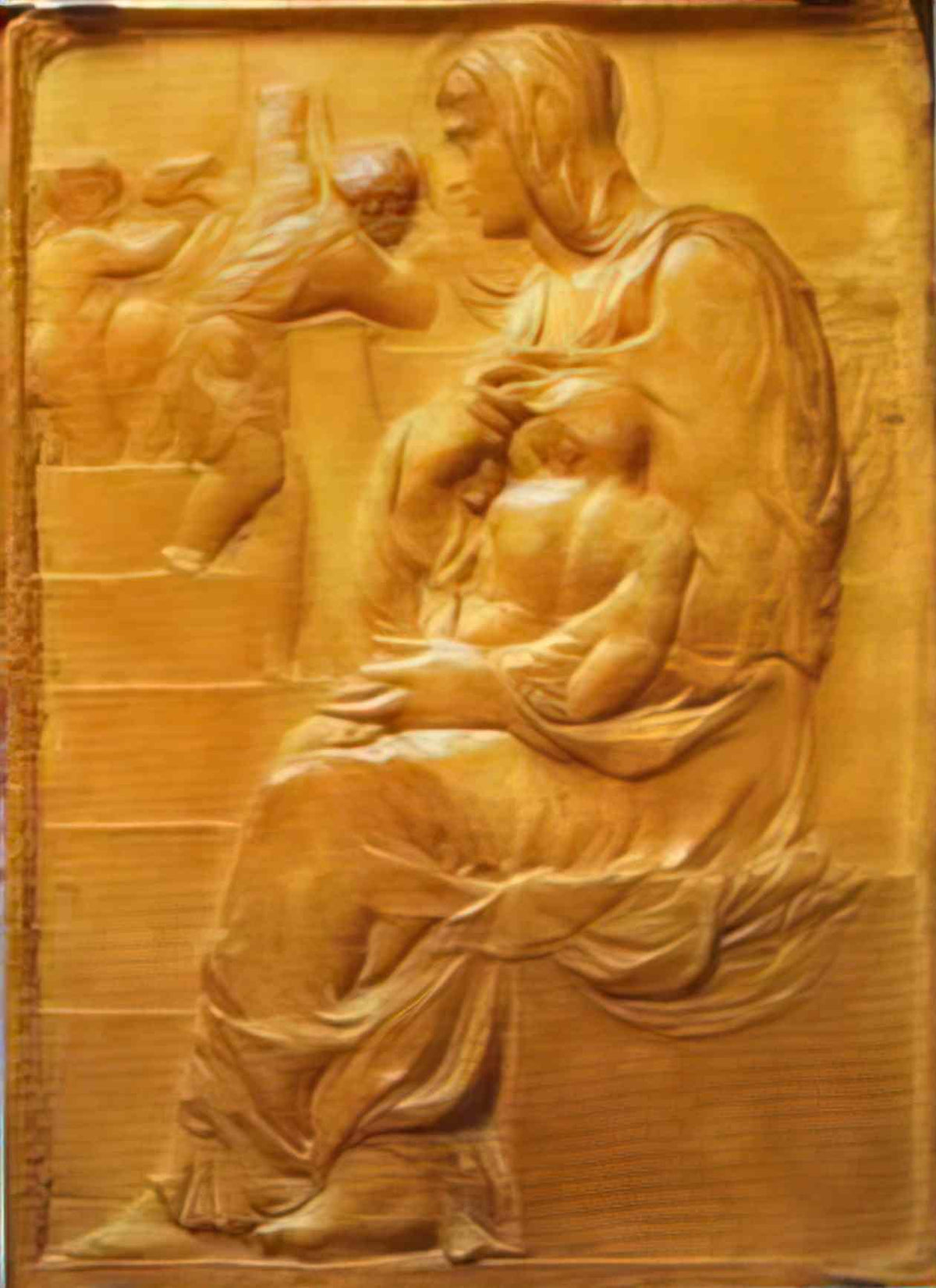 Michelangelo madonna of the stairs Art A4 Photo Print