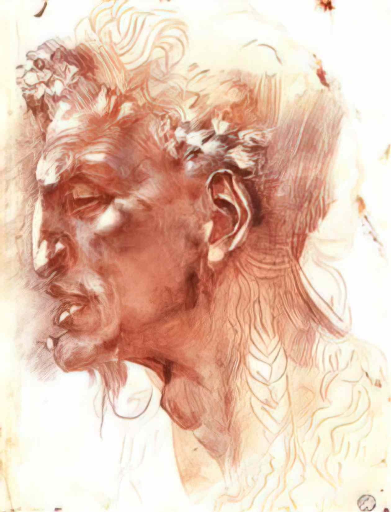 Michelangelo satyr s head Art A4 Photo Print