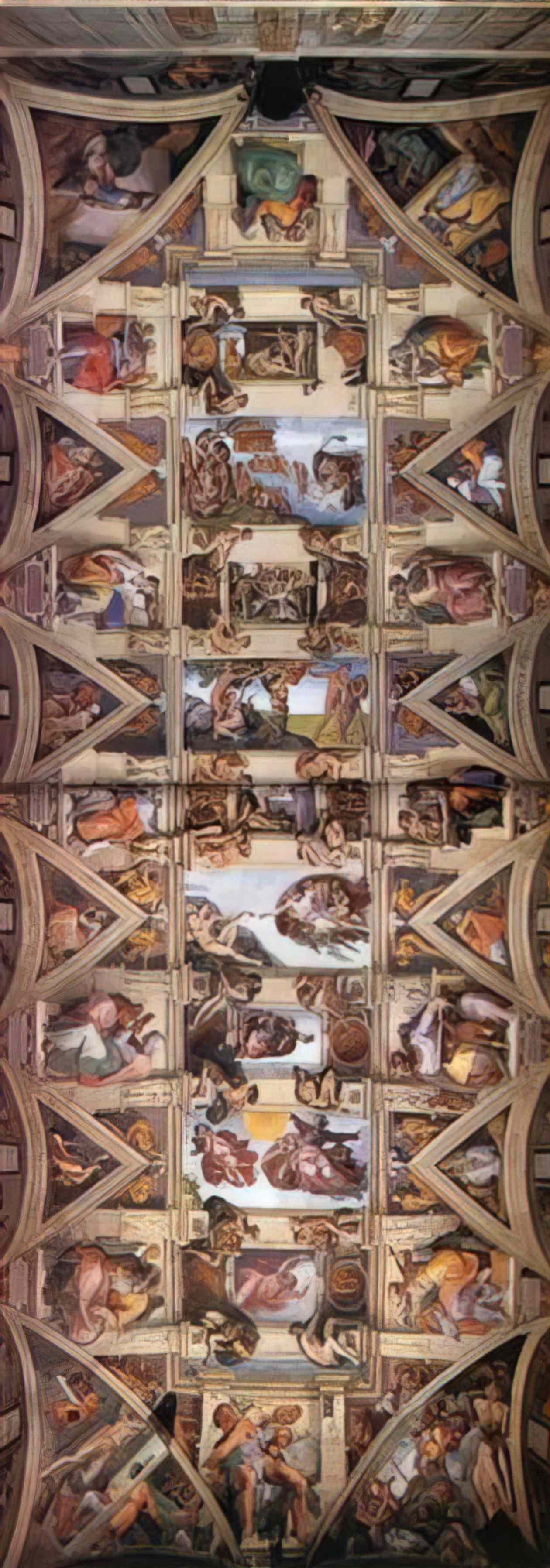 Michelangelo sistine chapel ceiling 1512 Art A4 Photo Print
