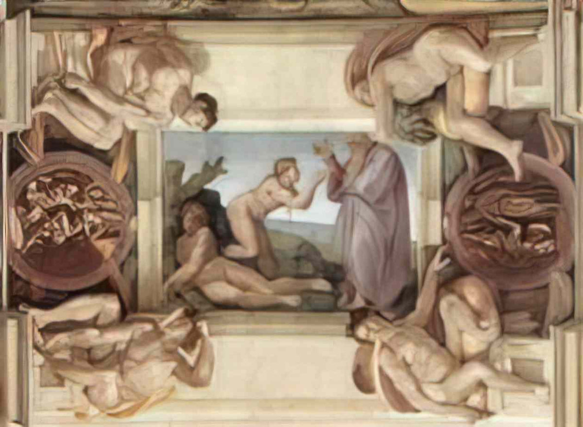 Michelangelo sistine chapel ceiling creation of eve 1510 Art A4 Photo Print