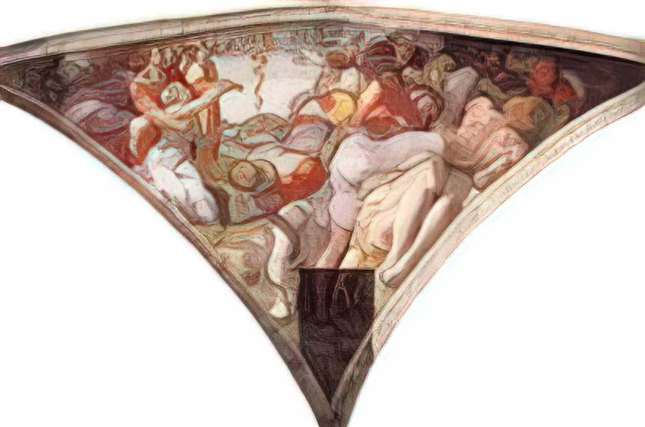 Michelangelo sistine chapel ceiling the brazen serpent 1511 Art A4 Photo Print