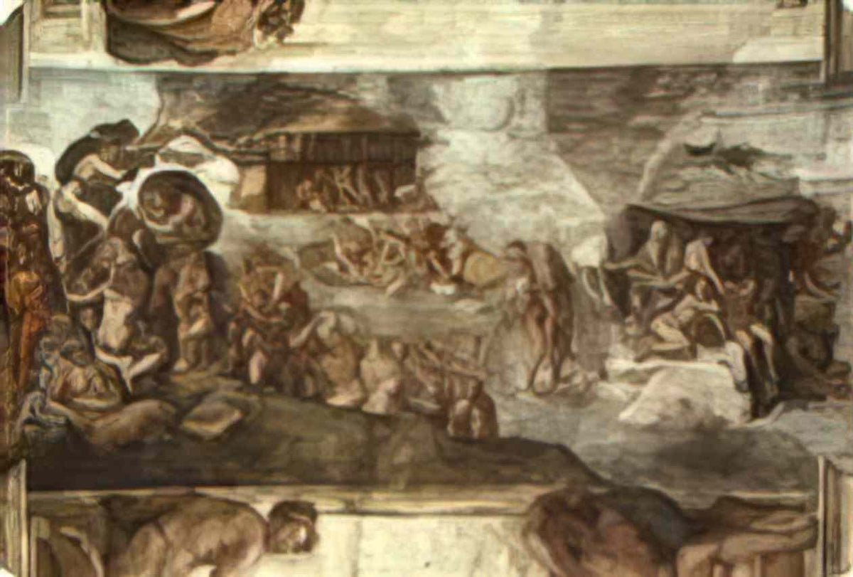 Michelangelo sistine chapel ceiling the flood 1512 1 Art A4 Photo Print