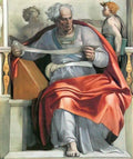 Michelangelo sistine chapel ceiling the prophet joel 1512 Art A4 Photo Print