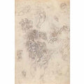 Michelangelo studies for the last judgement Art A4 Photo Print