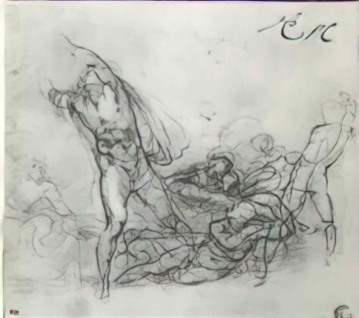 Michelangelo study for a resurrection of christ 1533 Art A4 Photo Print