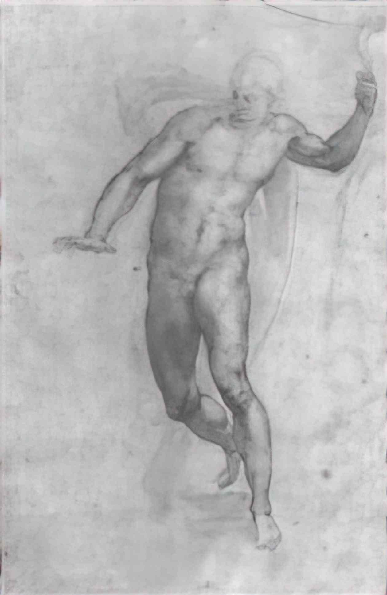 Michelangelo study for a risen christ 1533 Art A4 Photo Print