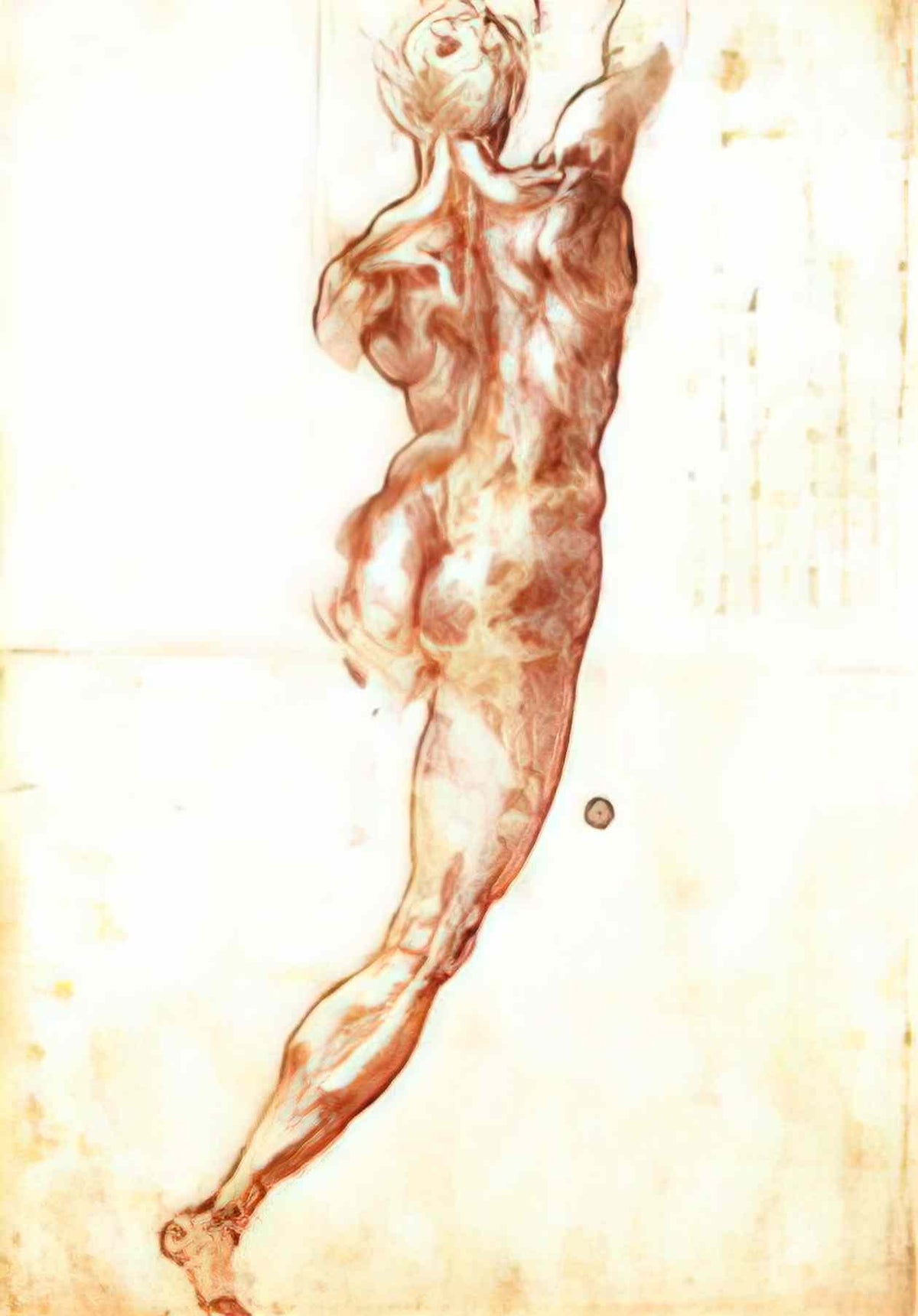 Michelangelo study to battle of cascina 1504 Art A4 Photo Print