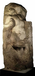 Michelangelo the awakening slave 1536 Art A4 Photo Print