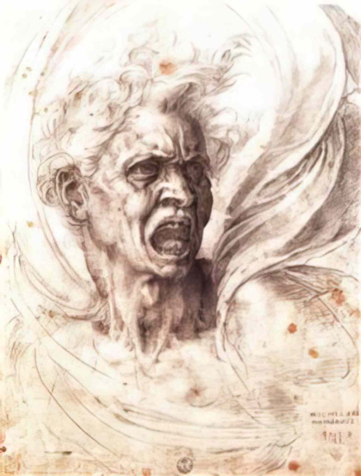 Michelangelo the damned soul Art A4 Photo Print