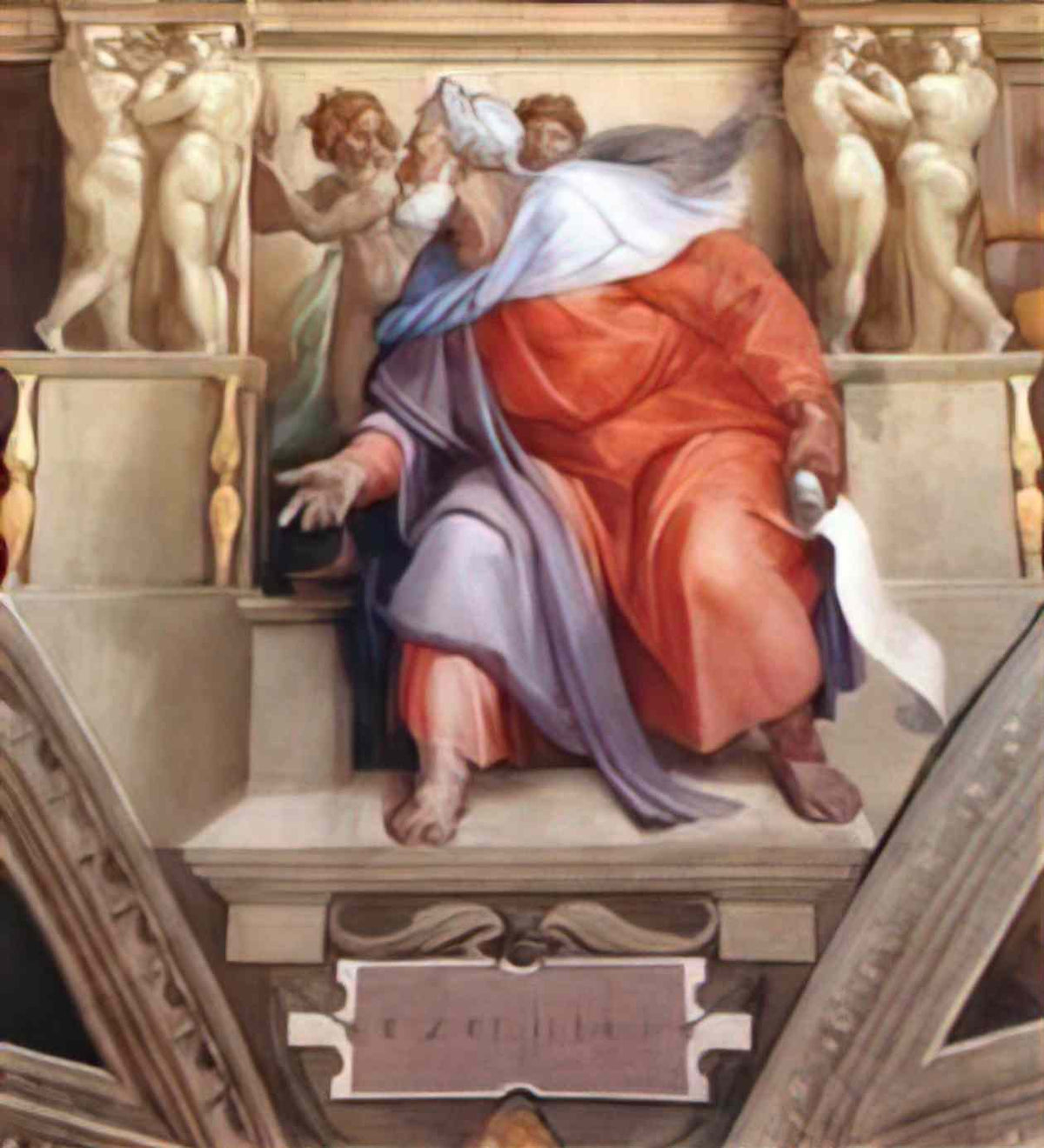 Michelangelo the prophet ezekiel 1510 Art A4 Photo Print