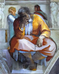 Michelangelo the prophet jeremiah 1512 Art A4 Photo Print