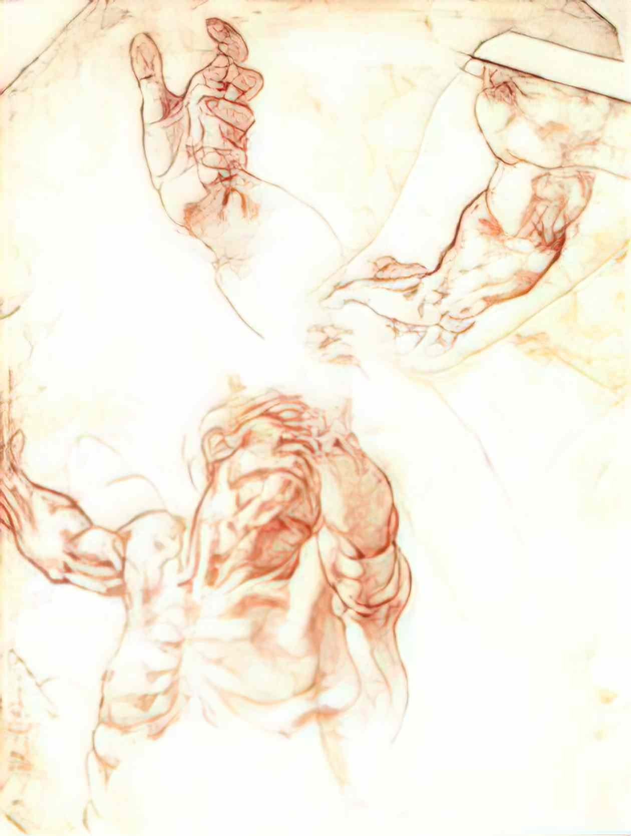 Michelangelo the study of adam Art A4 Photo Print