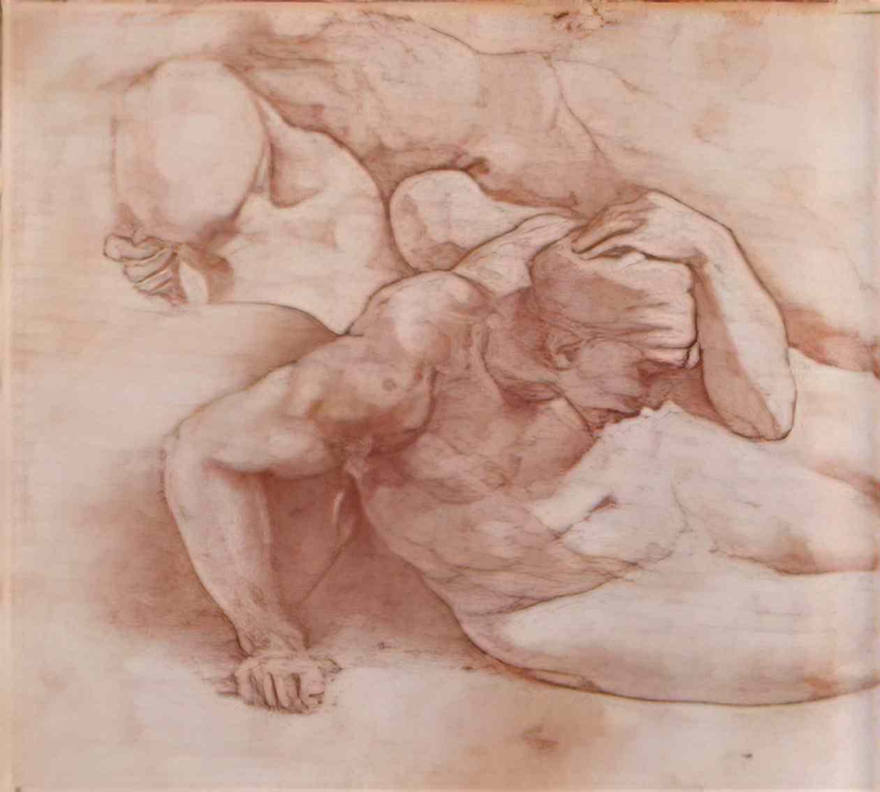 Michelangelo two figures Art A4 Photo Print