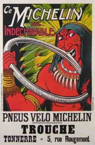 Michelin Bicycle Pneus Velo Michelin Indechirable Vintage Advert A4 Photo Print