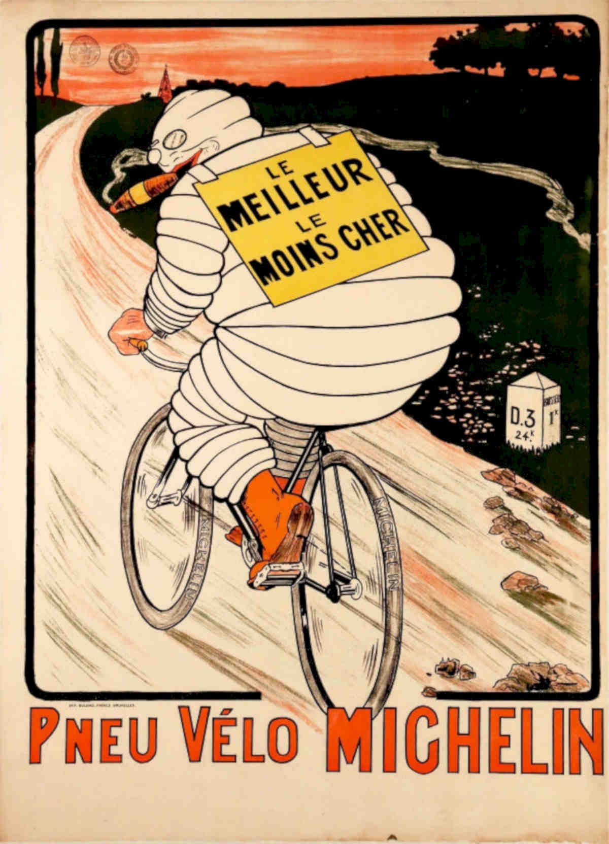 Michelin Bicycle Poster Vintage Retro Advert Poster A4 Photo Print