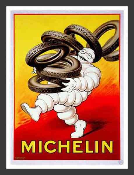 Michelin Man Vintage Advert A4 Photo Print