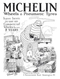 Michelin Tyre Wheels 1950s Vintage Retro Advert Poster