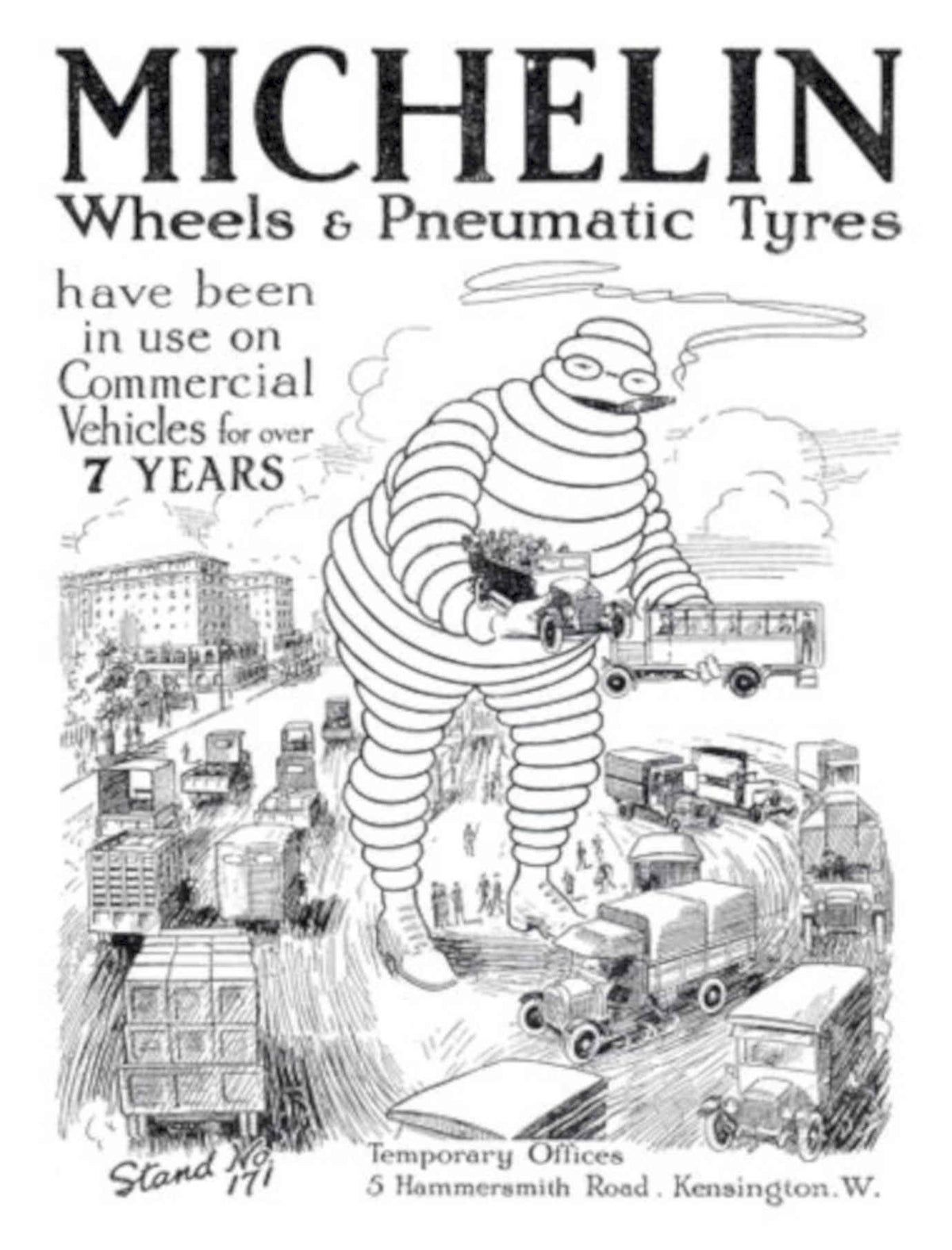 Michelin Tyre Wheels 1950s Vintage Retro Advert Poster