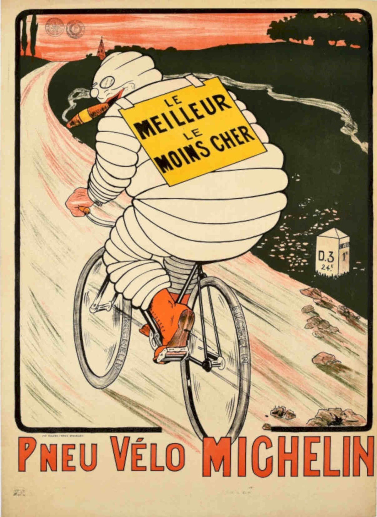 Michelin Velo Poster 2 Vintage Retro Advert Poster A4 Photo Print