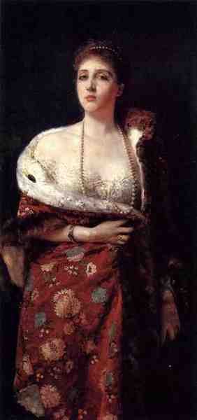 Michetti Francesco Paolo Portrait Of A Lady A4 Photo Print