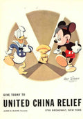 Mickey Donald Relief 1940s Vintage Retro Advert Poster