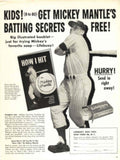 Mickey Mantle Booklet 1940s Vintage Retro Advert Poster