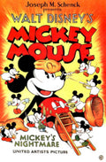 Mickey Mouse Nightmare 1930s Vintage Retro Advert Poster