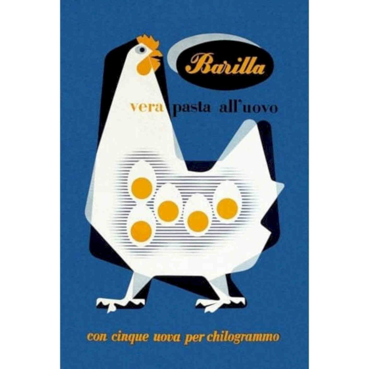 Mid Century 1950s Italian Pasta Advertisement Re V 5 Po Vintage Retro Advert Po
