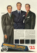 Middishade Suits Fabric 1930s Vintage Retro Advert Poster