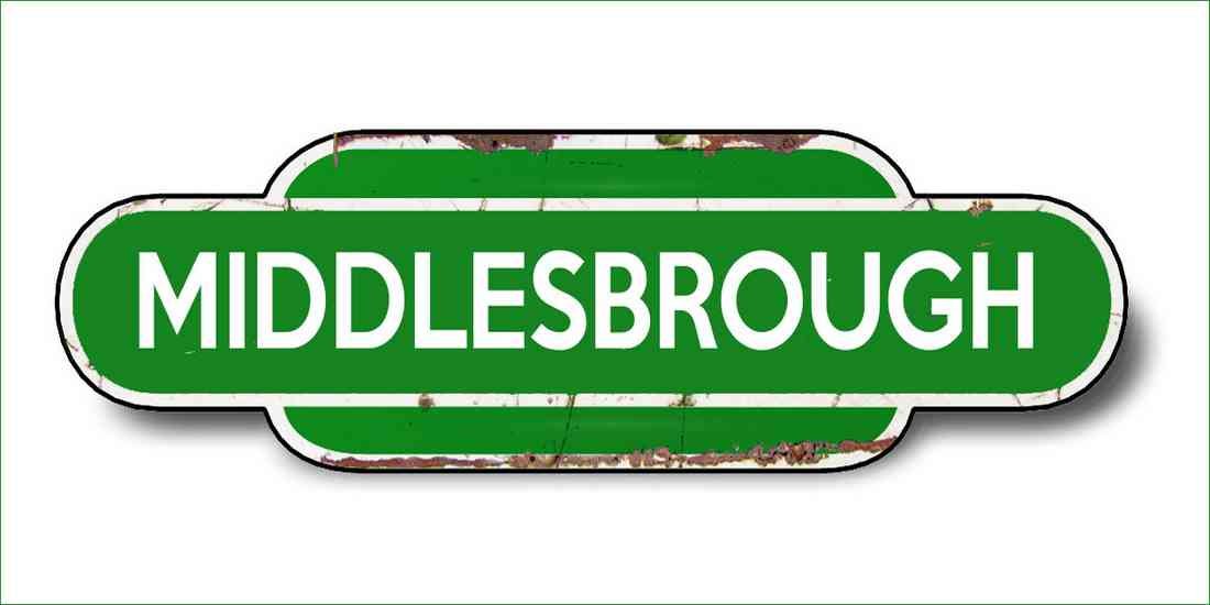 Middlesbrough Aged British Rail template blank A4 Photo Print