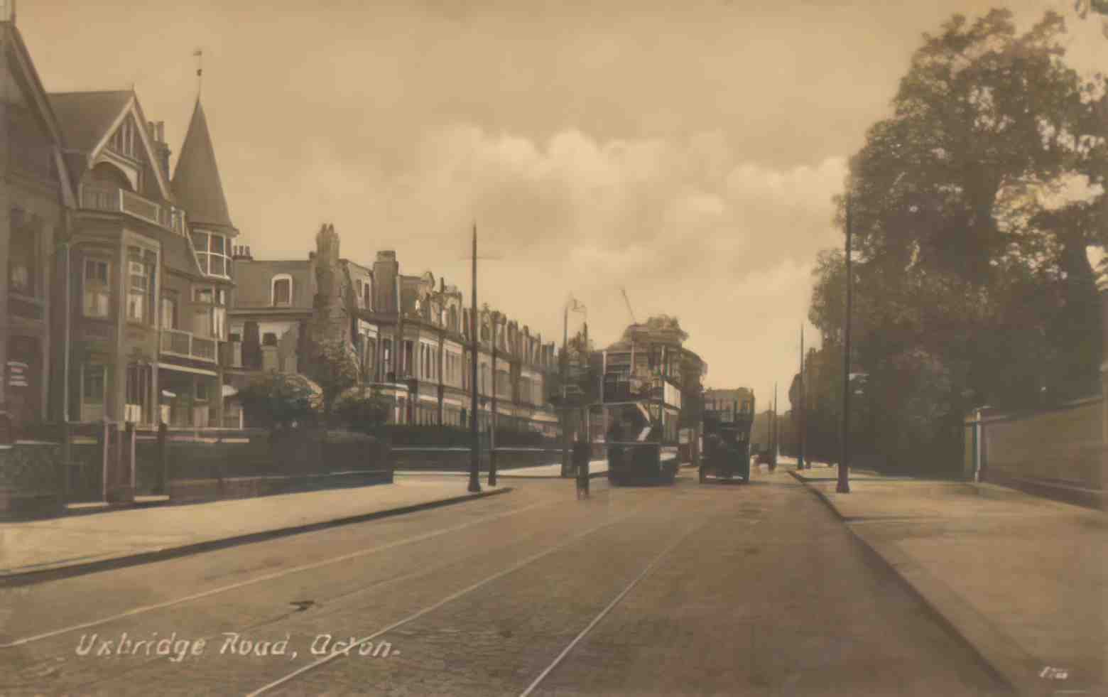 Middlesex Acton Uxbridge Road Vintage A4 Photo Print