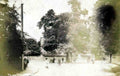 Middlesex Ashford The Town Tree Vintage A4 Photo Print