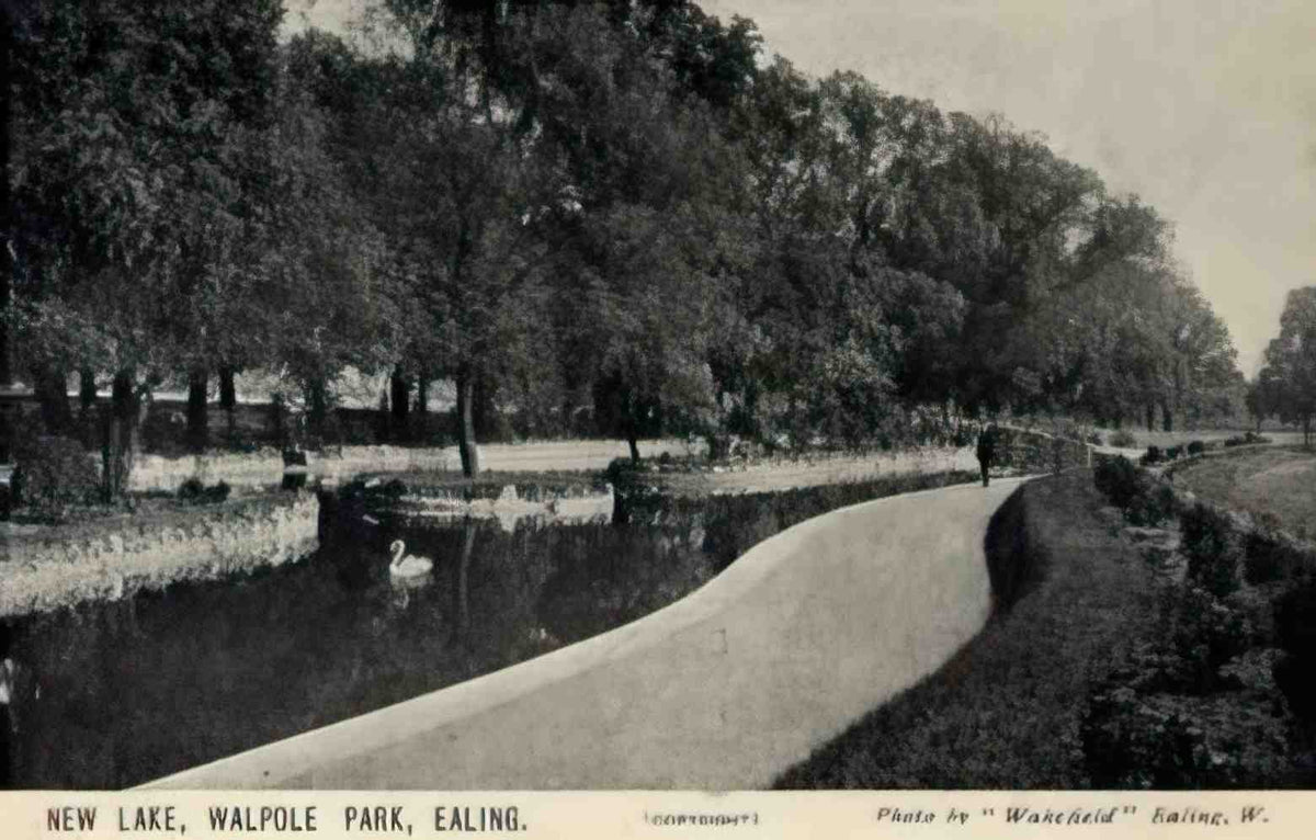 Middlesex Ealing Walpole Park New Lake Vintage A4 Photo Print