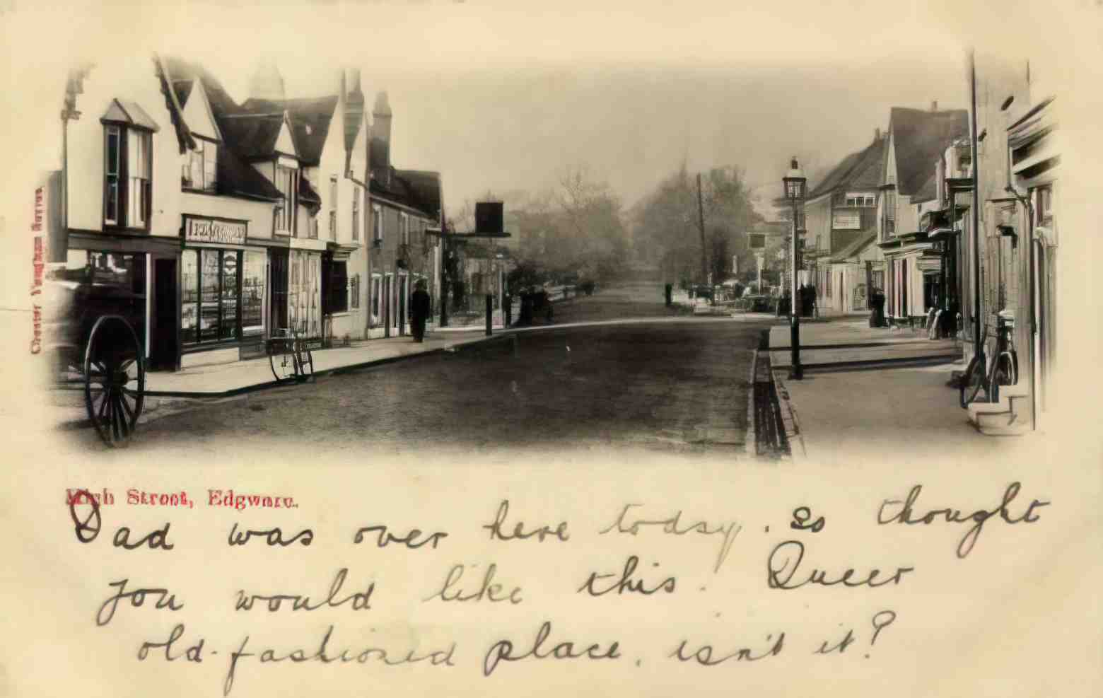 Middlesex Edgware High Street A Queer Place Vintage A4 Photo Print
