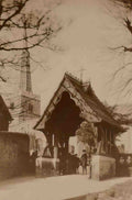 Middlesex Harrow Church Children under the Lych Gate Vintage A4 Photo Print