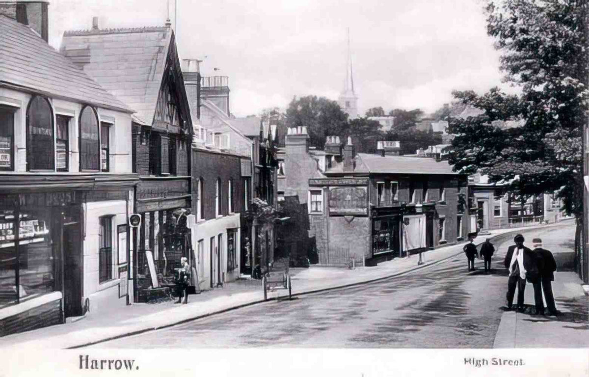 Middlesex Harrow High Street 1900s Vintage A4 Photo Print