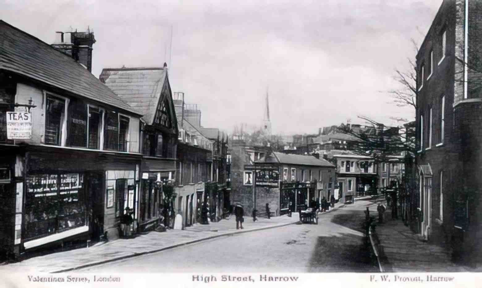 Middlesex Harrow High Street Vintage A4 Photo Print