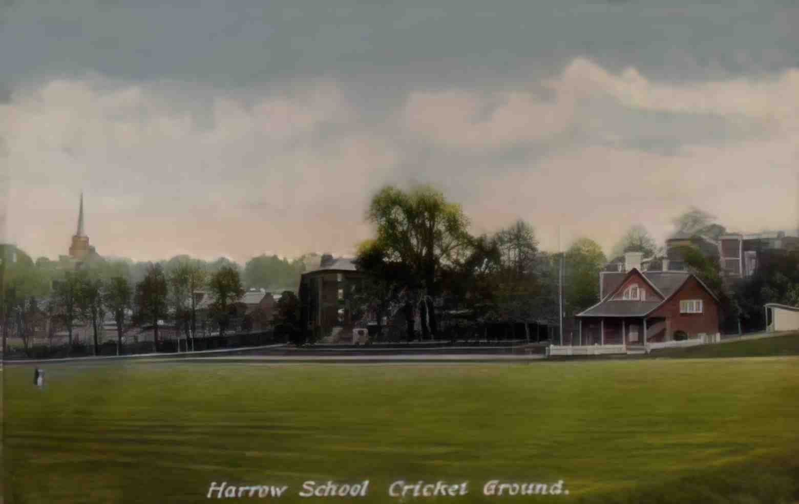 Middlesex Harrow School Cricket Ground Vintage A4 Photo Print