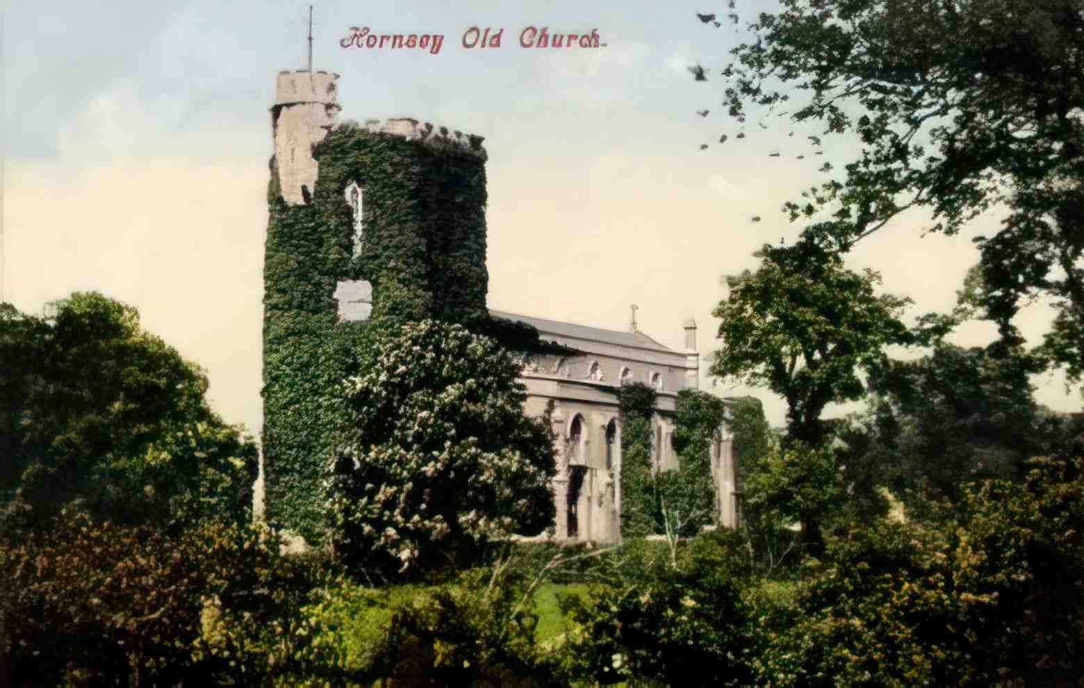 Middlesex Hornsey Old Church Vintage A4 Photo Print