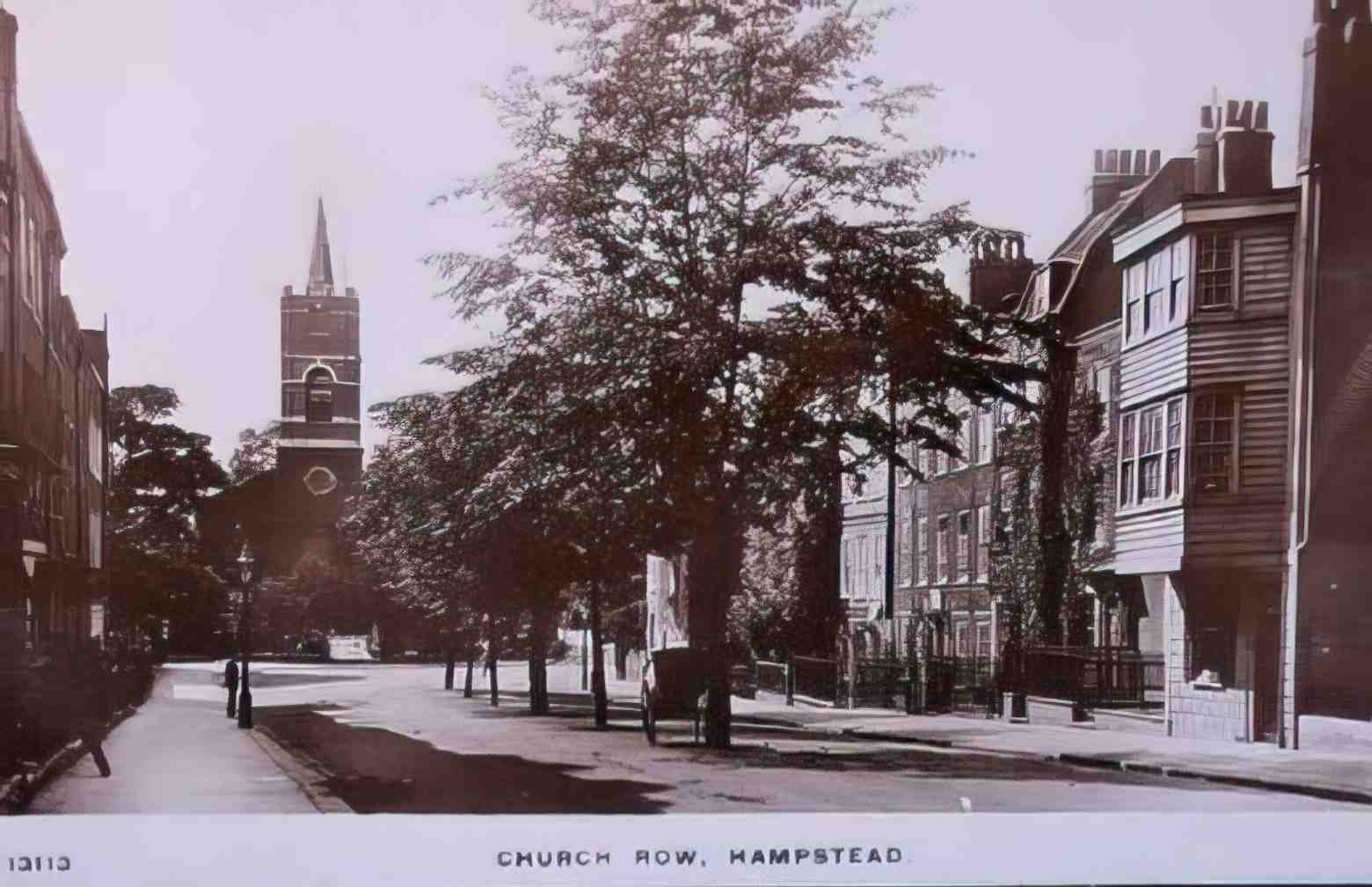 Middlesex London Hampstead Church Row Vintage A4 Photo Print