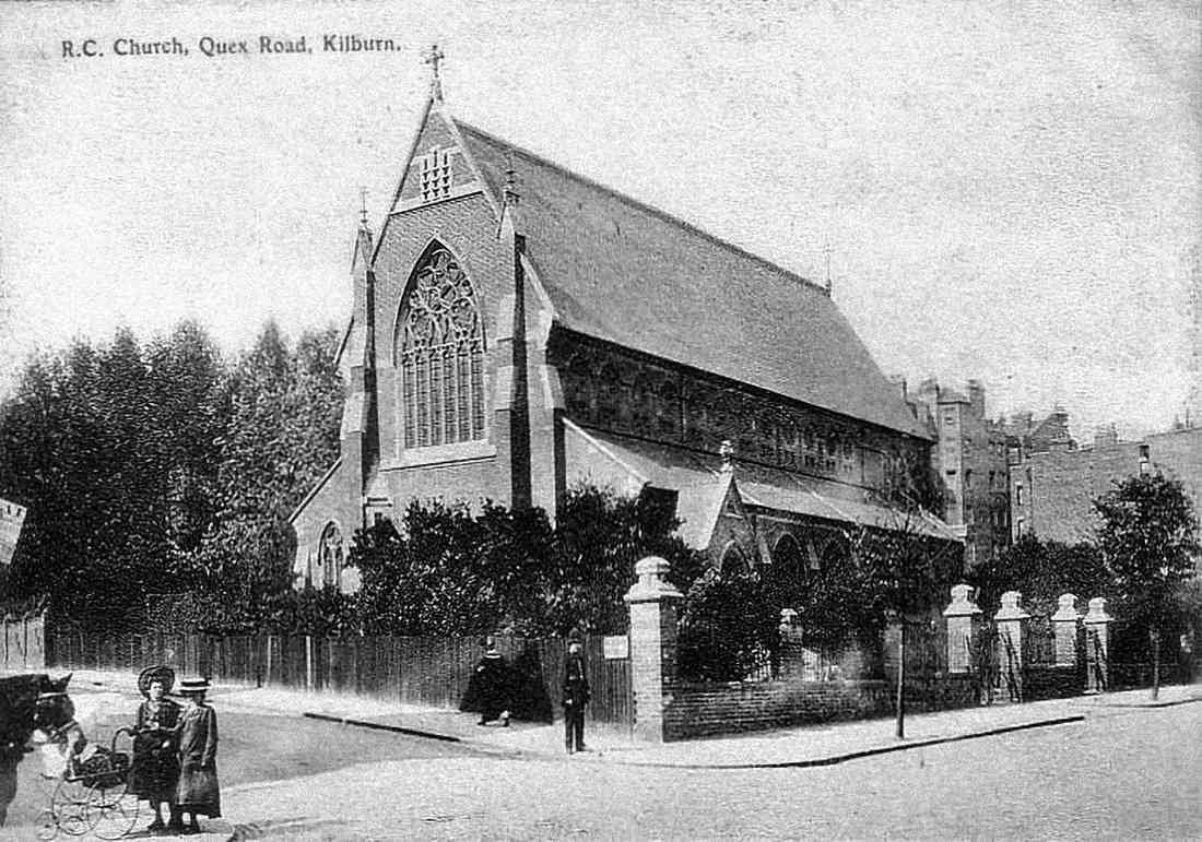 Middlesex London Kilburn Quex Road RC Church 1910s vintage old A4 Photo Print