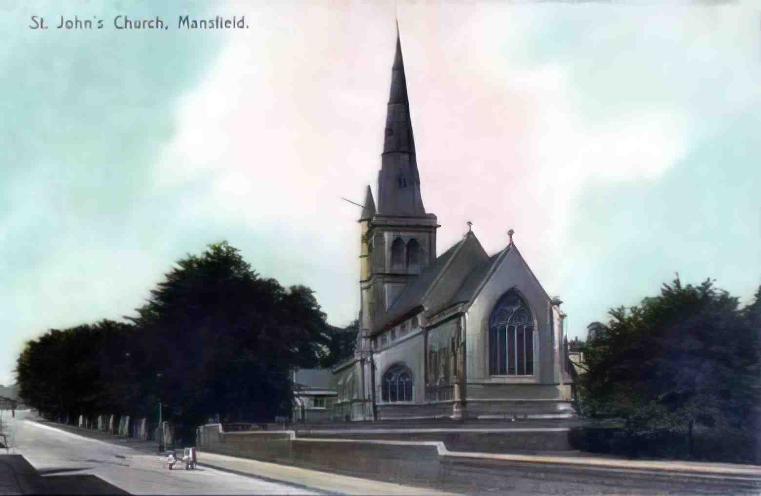 Middlesex Mansfield St Johns Church 1900s Vintage A4 Photo Print