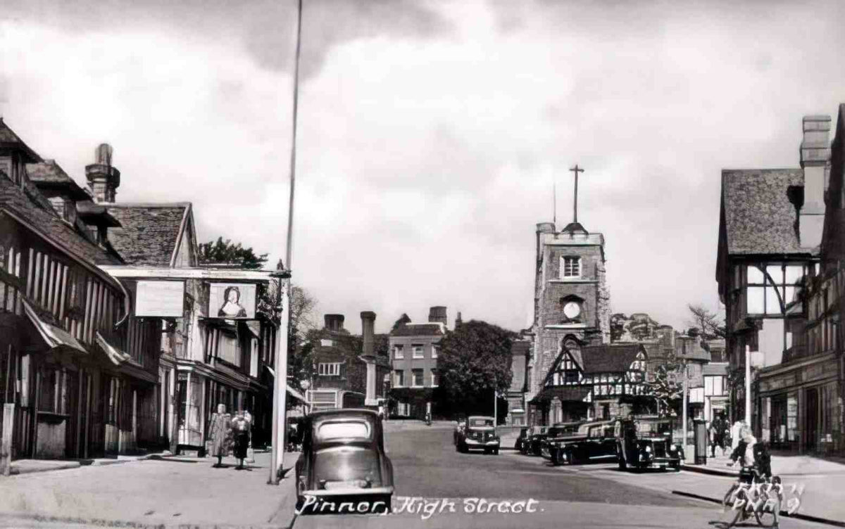 Middlesex Pinner High Street II 1950s Vintage A4 Photo Print