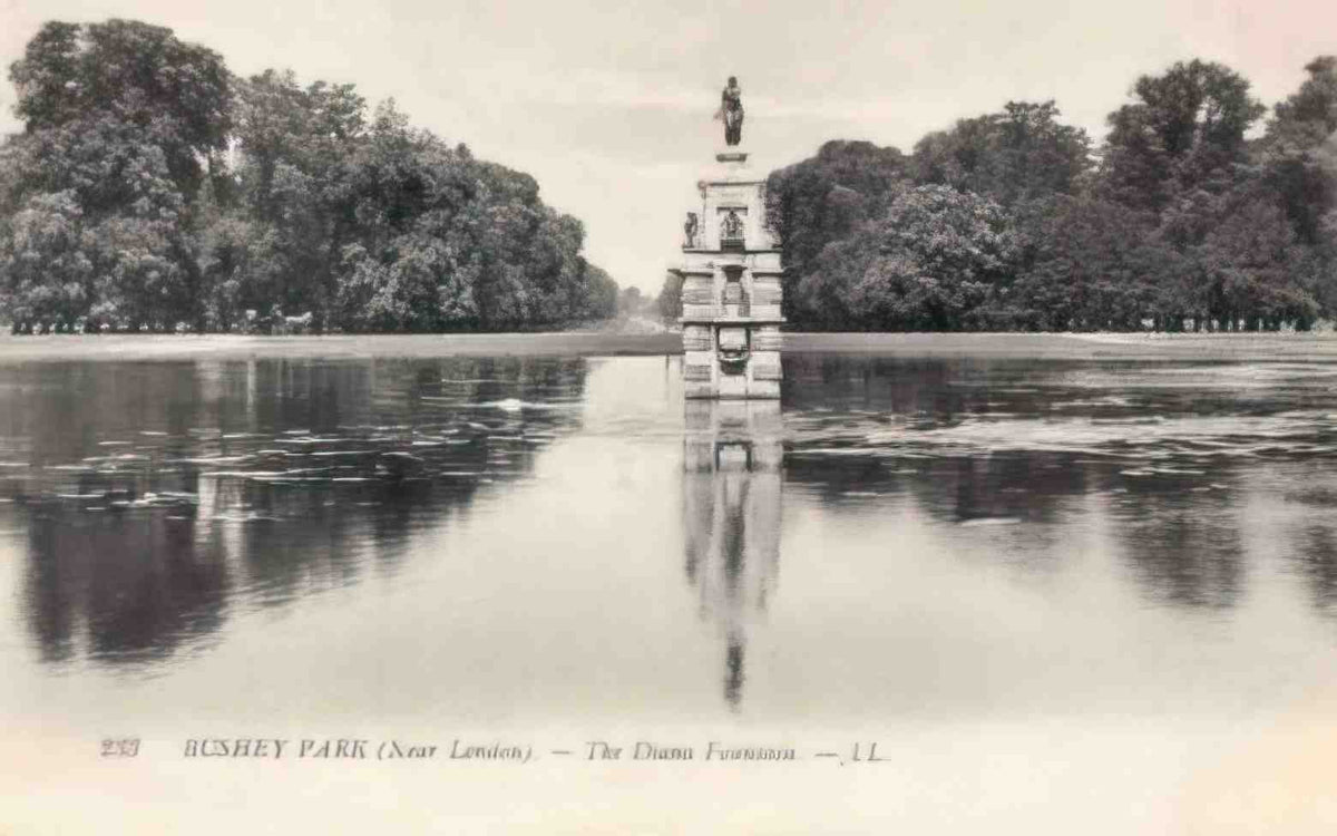 Middlesex Teddington Bushy Park Diana Fountain Vintage A4 Photo Print