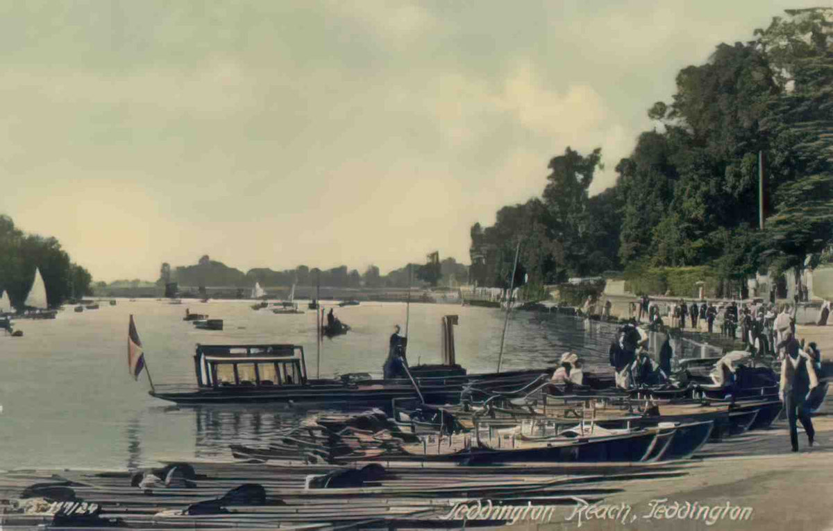 Middlesex Teddington Teddington Reach Vintage A4 Photo Print