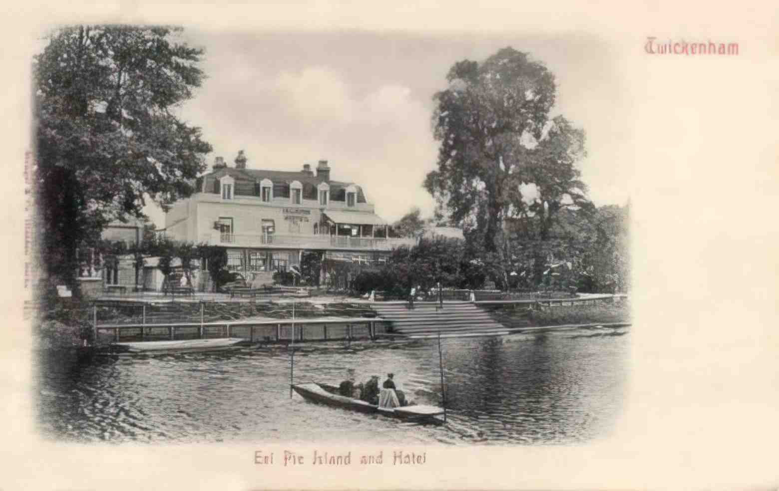Middlesex Twickenham Eel Pie Island and Hotel Vintage A4 Photo Print