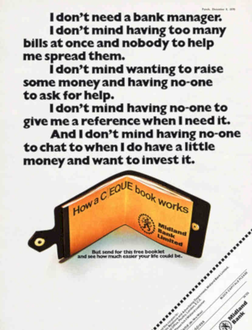 Midland Bank Ceque Vintage Retro Advert Poster A4 Photo Print