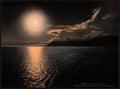 Midnight sun in Advent Bay Spitzbergen Vintage A4 Photo Print